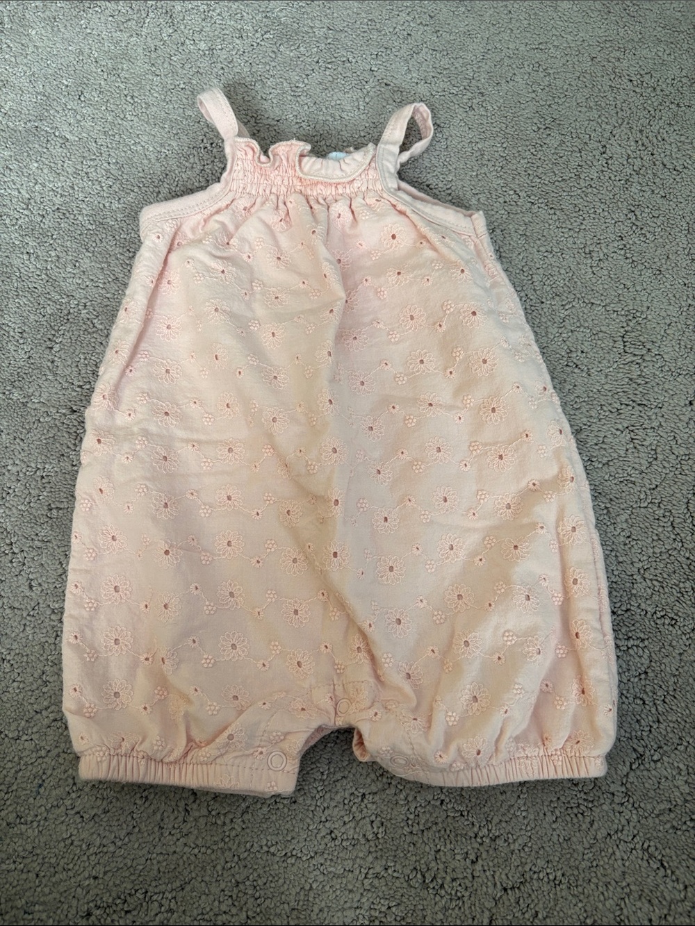 Catherine Malandrino Light Pink Eyelet Romper